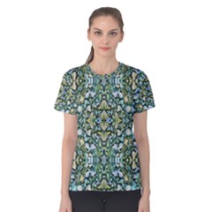 Stones Ornament Mosaic Print Pattern Women s Cotton Tee