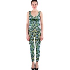 Stones Ornament Mosaic Print Pattern One Piece Catsuit