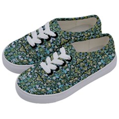 Stones Ornament Mosaic Print Pattern Kids  Classic Low Top Sneakers by dflcprintsclothing