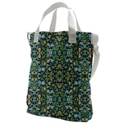 Stones Ornament Mosaic Print Pattern Canvas Messenger Bag