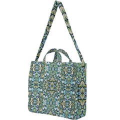 Stones Ornament Mosaic Print Pattern Square Shoulder Tote Bag