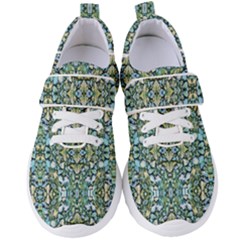 Stones Ornament Mosaic Print Pattern Women s Velcro Strap Shoes