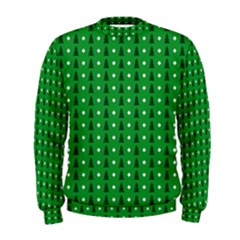 Green Christmas Tree Pattern Background Men s Sweatshirt by Amaryn4rt