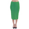 Green Christmas Tree Pattern Background Velvet Midi Pencil Skirt View1