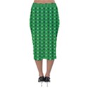 Green Christmas Tree Pattern Background Velvet Midi Pencil Skirt View2