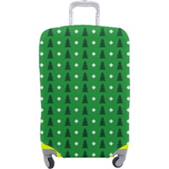 Green Christmas Tree Pattern Background Luggage Cover (large) by Amaryn4rt