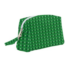 Green Christmas Tree Pattern Background Wristlet Pouch Bag (medium)