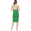 Green Christmas Tree Pattern Background Bodycon Cross Back Summer Dress View2