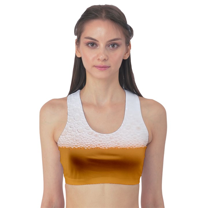 Beer Foam Bubbles Alcohol  Glass Sports Bra