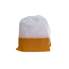 Beer Foam Bubbles Alcohol  Glass Drawstring Pouch (medium) by Amaryn4rt