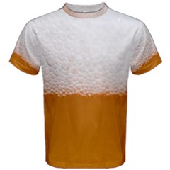 Beer Foam Bubbles Alcohol  Glass Men s Cotton Tee by Amaryn4rt