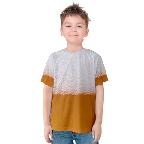 Beer Foam Bubbles Alcohol  Glass Kids  Cotton Tee by Amaryn4rt