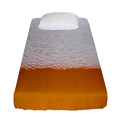 Beer Foam Bubbles Alcohol  Glass Fitted Sheet (single Size) by Amaryn4rt