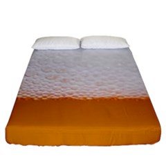 Beer Foam Bubbles Alcohol  Glass Fitted Sheet (king Size) by Amaryn4rt