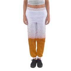 Beer Foam Bubbles Alcohol  Glass Women s Jogger Sweatpants by Amaryn4rt