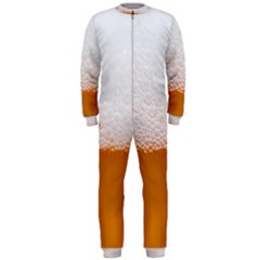 Beer Foam Bubbles Alcohol  Glass Onepiece Jumpsuit (men)  by Amaryn4rt