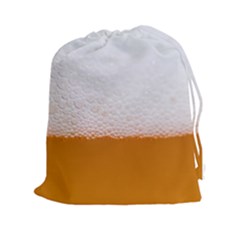 Beer Foam Bubbles Alcohol  Glass Drawstring Pouch (2xl) by Amaryn4rt