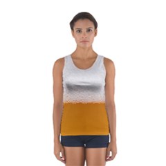 Beer Foam Bubbles Alcohol  Glass Sport Tank Top  by Amaryn4rt