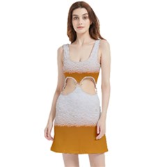 Beer Foam Bubbles Alcohol  Glass Velvet Cutout Dress