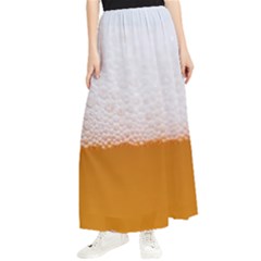 Beer Foam Bubbles Alcohol  Glass Maxi Chiffon Skirt