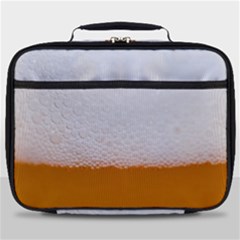 Beer Foam Bubbles Alcohol  Glass Full Print Lunch Bag by Amaryn4rt