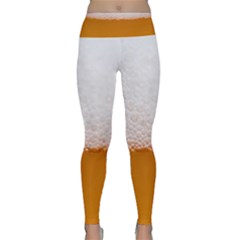 Beer Foam Bubbles Alcohol  Glass Lightweight Velour Classic Yoga Leggings by Amaryn4rt