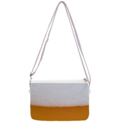 Beer Foam Bubbles Alcohol  Glass Double Gusset Crossbody Bag