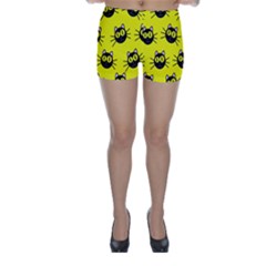 Cats Heads Pattern Design Skinny Shorts by Amaryn4rt