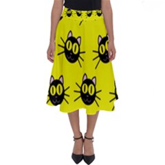 Cats Heads Pattern Design Perfect Length Midi Skirt by Amaryn4rt