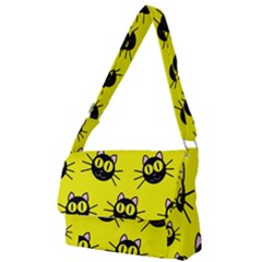 Cats Heads Pattern Design Full Print Messenger Bag (s) by Amaryn4rt