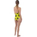 Cats Heads Pattern Design Plunge Cut Halter Swimsuit View2