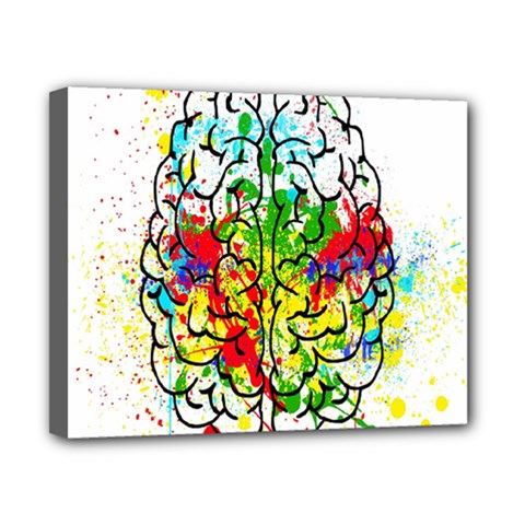 Brain Mind Psychology Idea Hearts Canvas 10  X 8  (stretched) by Amaryn4rt