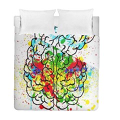 Brain Mind Psychology Idea Hearts Duvet Cover Double Side (full/ Double Size) by Amaryn4rt