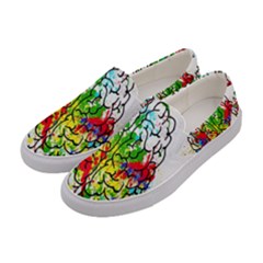 Brain Mind Psychology Idea Hearts Women s Canvas Slip Ons by Amaryn4rt