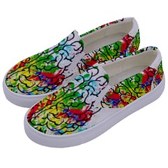 Brain Mind Psychology Idea Hearts Kids  Canvas Slip Ons by Amaryn4rt