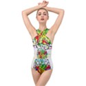 Brain Mind Psychology Idea Hearts Cross Front Low Back Swimsuit View1