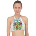 Brain Mind Psychology Idea Hearts Racer Front Bikini Top View1