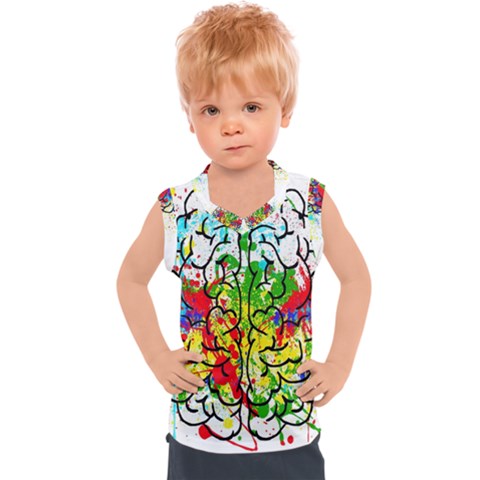 Brain Mind Psychology Idea Hearts Kids  Sport Tank Top by Amaryn4rt