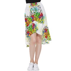 Brain Mind Psychology Idea Hearts Frill Hi Low Chiffon Skirt