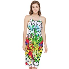 Brain Mind Psychology Idea Hearts Bodycon Cross Back Summer Dress