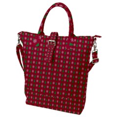 Snowflake Christmas Tree Pattern Buckle Top Tote Bag by Amaryn4rt