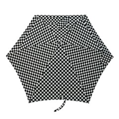 Black And White Checkerboard Background Board Checker Mini Folding Umbrellas by Amaryn4rt