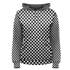 Black And White Checkerboard Background Board Checker Women s Pullover Hoodie