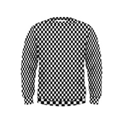 Black And White Checkerboard Background Board Checker Kids  Sweatshirt