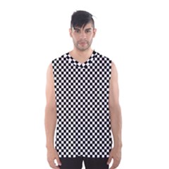 Black And White Checkerboard Background Board Checker Men s Basketball Tank Top