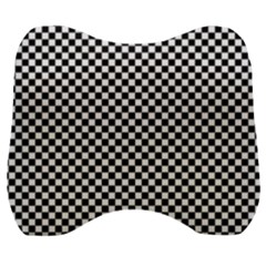 Black And White Checkerboard Background Board Checker Velour Head Support Cushion