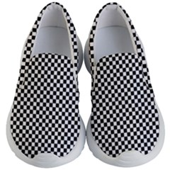 Black And White Checkerboard Background Board Checker Kids Lightweight Slip Ons