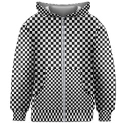 Black And White Checkerboard Background Board Checker Kids  Zipper Hoodie Without Drawstring