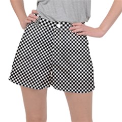 Black And White Checkerboard Background Board Checker Ripstop Shorts by Amaryn4rt