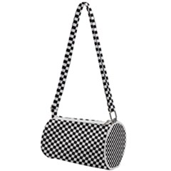 Black And White Checkerboard Background Board Checker Mini Cylinder Bag